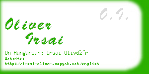 oliver irsai business card